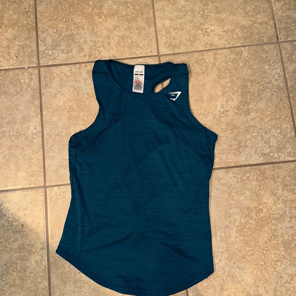 Gymshark teal muscle tee